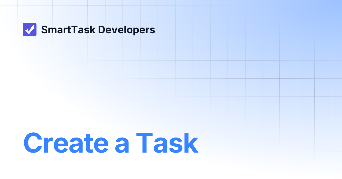 Create a Task | SmartTask Developers